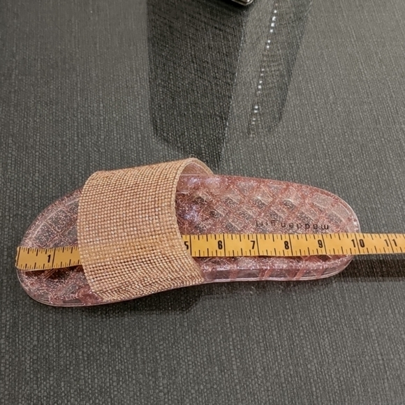 Madden Girl Jello Blush Bronze Glitter Stones Bling Jelly Slides Sandals 7 9 - Picture 15 of 16